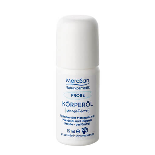 MeraSan Naturkosmetik Körperöl SENSITIVE- Probiergröße (15 ml - Kunststoff-Flasche)